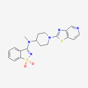 3-[methyl(1-{[1,3]thiazolo[4,5-c]pyridin-2-yl}piperidin-4-yl)amino]-1??,2-benzothiazole-1,1-dione