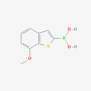 molecular formula C9H9BO3S B064478 (7-Methoxybenzo[b]thiophen-2-yl)boronic acid CAS No. 193965-35-4