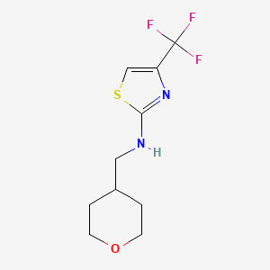 N-[(oxan-4-yl)methyl]-4-(trifluoromethyl)-1,3-thiazol-2-amine