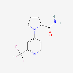 1-[2-(trifluoromethyl)pyridin-4-yl]pyrrolidine-2-carboxamide