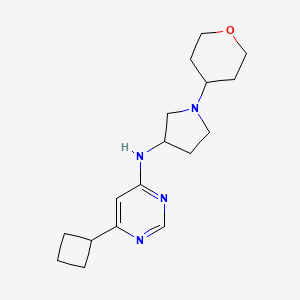 6-cyclobutyl-N-[1-(oxan-4-yl)pyrrolidin-3-yl]pyrimidin-4-amine