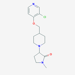 molecular formula C16H22ClN3O2 B6447985 3-(4-{[(3-chloropyridin-4-yl)oxy]methyl}piperidin-1-yl)-1-methylpyrrolidin-2-one CAS No. 2640814-30-6