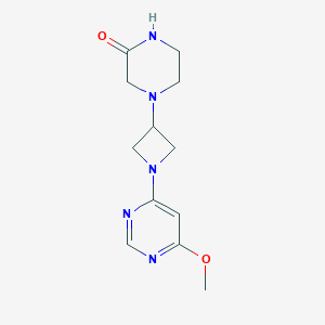 B6447994 4-[1-(6-methoxypyrimidin-4-yl)azetidin-3-yl]piperazin-2-one CAS No. 2549062-38-4