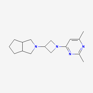molecular formula C16H24N4 B6447996 2,4-dimethyl-6-(3-{octahydrocyclopenta[c]pyrrol-2-yl}azetidin-1-yl)pyrimidine CAS No. 2548993-16-2