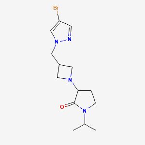 3-{3-[(4-bromo-1H-pyrazol-1-yl)methyl]azetidin-1-yl}-1-(propan-2-yl)pyrrolidin-2-one