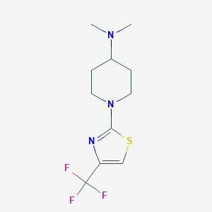 N,N-dimethyl-1-[4-(trifluoromethyl)-1,3-thiazol-2-yl]piperidin-4-amine