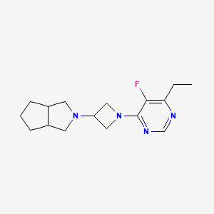 molecular formula C16H23FN4 B6448024 4-ethyl-5-fluoro-6-(3-{octahydrocyclopenta[c]pyrrol-2-yl}azetidin-1-yl)pyrimidine CAS No. 2640879-02-1