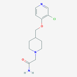 2-(4-{[(3-chloropyridin-4-yl)oxy]methyl}piperidin-1-yl)acetamide