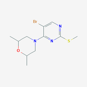 4-[5-bromo-2-(methylsulfanyl)pyrimidin-4-yl]-2,6-dimethylmorpholine