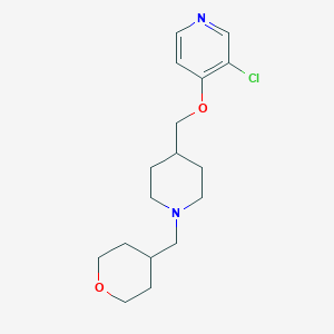 3-chloro-4-({1-[(oxan-4-yl)methyl]piperidin-4-yl}methoxy)pyridine