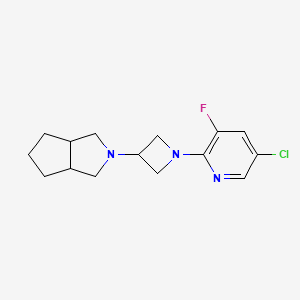 B6448074 5-chloro-3-fluoro-2-(3-{octahydrocyclopenta[c]pyrrol-2-yl}azetidin-1-yl)pyridine CAS No. 2549050-52-2