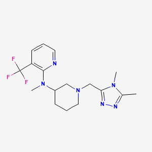 molecular formula C17H23F3N6 B6448615 N-{1-[(4,5-dimethyl-4H-1,2,4-triazol-3-yl)methyl]piperidin-3-yl}-N-methyl-3-(trifluoromethyl)pyridin-2-amine CAS No. 2549002-17-5