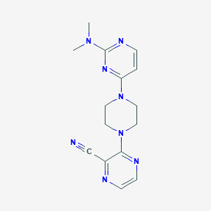 3-{4-[2-(dimethylamino)pyrimidin-4-yl]piperazin-1-yl}pyrazine-2-carbonitrile