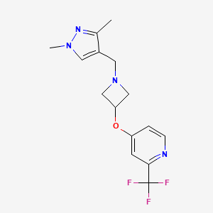 4-({1-[(1,3-dimethyl-1H-pyrazol-4-yl)methyl]azetidin-3-yl}oxy)-2-(trifluoromethyl)pyridine