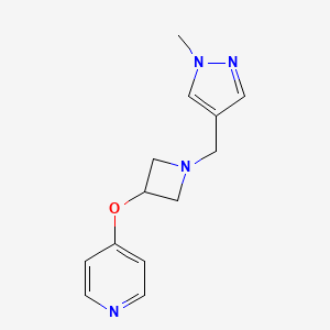 4-({1-[(1-methyl-1H-pyrazol-4-yl)methyl]azetidin-3-yl}oxy)pyridine