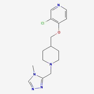 3-chloro-4-({1-[(4-methyl-4H-1,2,4-triazol-3-yl)methyl]piperidin-4-yl}methoxy)pyridine