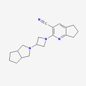 2-(3-{octahydrocyclopenta[c]pyrrol-2-yl}azetidin-1-yl)-5H,6H,7H-cyclopenta[b]pyridine-3-carbonitrile