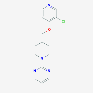 2-(4-{[(3-chloropyridin-4-yl)oxy]methyl}piperidin-1-yl)pyrimidine