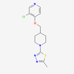 3-chloro-4-{[1-(5-methyl-1,3,4-thiadiazol-2-yl)piperidin-4-yl]methoxy}pyridine