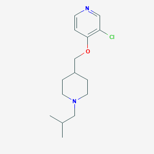 molecular formula C15H23ClN2O B6448752 3-chloro-4-{[1-(2-methylpropyl)piperidin-4-yl]methoxy}pyridine CAS No. 2640975-11-5