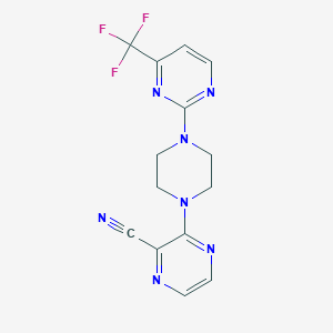 3-{4-[4-(trifluoromethyl)pyrimidin-2-yl]piperazin-1-yl}pyrazine-2-carbonitrile