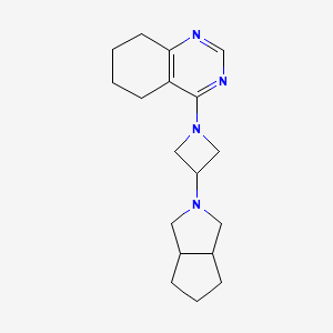 molecular formula C18H26N4 B6448791 4-(3-{octahydrocyclopenta[c]pyrrol-2-yl}azetidin-1-yl)-5,6,7,8-tetrahydroquinazoline CAS No. 2549032-31-5