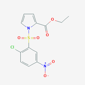 1H-Pyrrole-2-carboxylic acid, 1-((2-chloro-5-nitrophenyl)sulfonyl)-, ethyl ester