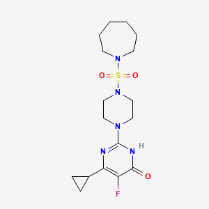 2-[4-(azepane-1-sulfonyl)piperazin-1-yl]-6-cyclopropyl-5-fluoro-3,4-dihydropyrimidin-4-one