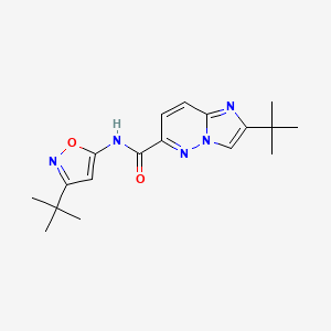 2-tert-butyl-N-(3-tert-butyl-1,2-oxazol-5-yl)imidazo[1,2-b]pyridazine-6-carboxamide