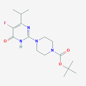 tert-butyl 4-[5-fluoro-6-oxo-4-(propan-2-yl)-1,6-dihydropyrimidin-2-yl]piperazine-1-carboxylate