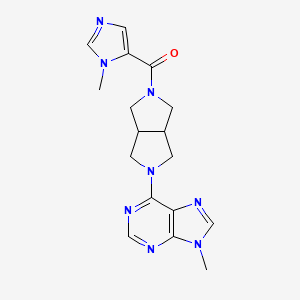 molecular formula C17H20N8O B6449940 9-methyl-6-[5-(1-methyl-1H-imidazole-5-carbonyl)-octahydropyrrolo[3,4-c]pyrrol-2-yl]-9H-purine CAS No. 2549051-79-6