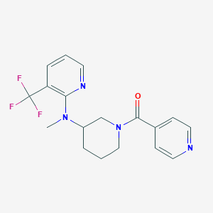 B6451411 N-methyl-N-[1-(pyridine-4-carbonyl)piperidin-3-yl]-3-(trifluoromethyl)pyridin-2-amine CAS No. 2549055-86-7