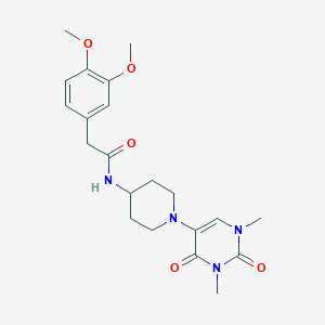 B6451542 2-(3,4-dimethoxyphenyl)-N-[1-(1,3-dimethyl-2,4-dioxo-1,2,3,4-tetrahydropyrimidin-5-yl)piperidin-4-yl]acetamide CAS No. 2549064-10-8