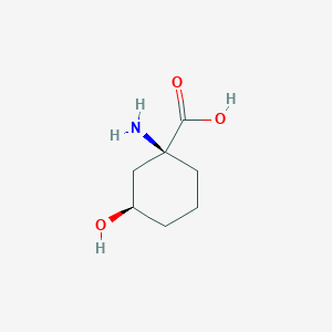 Cyclohexanecarboxylic acid, 1-amino-3-hydroxy-, (1S-cis)-(9CI)