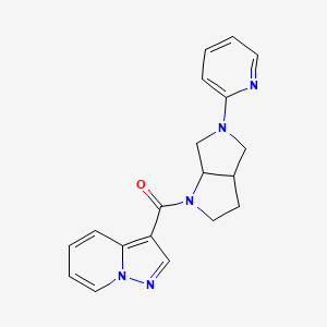 molecular formula C19H19N5O B6452030 2-(1-{pyrazolo[1,5-a]pyridine-3-carbonyl}-octahydropyrrolo[2,3-c]pyrrol-5-yl)pyridine CAS No. 2549006-03-1