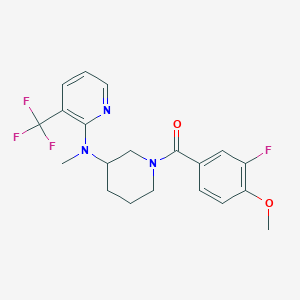 molecular formula C20H21F4N3O2 B6452059 N-[1-(3-fluoro-4-methoxybenzoyl)piperidin-3-yl]-N-methyl-3-(trifluoromethyl)pyridin-2-amine CAS No. 2549037-69-4