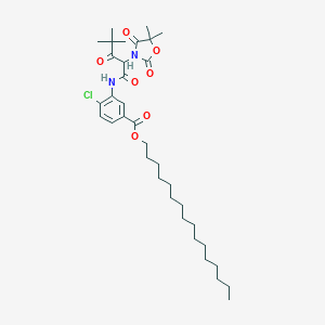 Hexadecyl 4-chloro-3-[[2-(5,5-dimethyl-2,4-dioxo-1,3-oxazolidin-3-yl)-4,4-dimethyl-3-oxopentanoyl]amino]benzoate