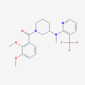 molecular formula C21H24F3N3O3 B6452111 N-[1-(2,3-dimethoxybenzoyl)piperidin-3-yl]-N-methyl-3-(trifluoromethyl)pyridin-2-amine CAS No. 2549014-82-4