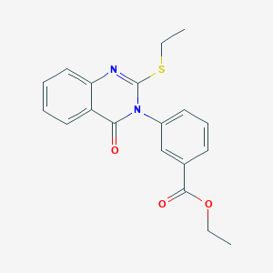 ethyl 3-[2-(ethylsulfanyl)-4-oxo-3,4-dihydroquinazolin-3-yl]benzoate