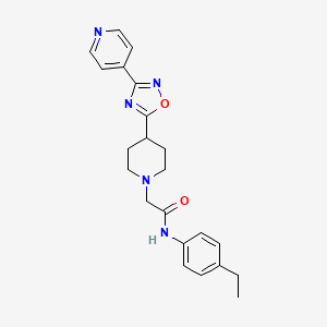 N-(4-ethylphenyl)-2-{4-[3-(pyridin-4-yl)-1,2,4-oxadiazol-5-yl]piperidin-1-yl}acetamide