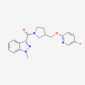 3-(3-{[(5-fluoropyridin-2-yl)oxy]methyl}pyrrolidine-1-carbonyl)-1-methyl-1H-indazole