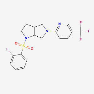 2-[1-(2-fluorobenzenesulfonyl)-octahydropyrrolo[2,3-c]pyrrol-5-yl]-5-(trifluoromethyl)pyridine