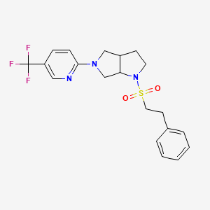 2-[1-(2-phenylethanesulfonyl)-octahydropyrrolo[2,3-c]pyrrol-5-yl]-5-(trifluoromethyl)pyridine