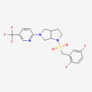 2-{1-[(2,5-difluorophenyl)methanesulfonyl]-octahydropyrrolo[2,3-c]pyrrol-5-yl}-5-(trifluoromethyl)pyridine