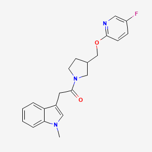 1-(3-{[(5-fluoropyridin-2-yl)oxy]methyl}pyrrolidin-1-yl)-2-(1-methyl-1H-indol-3-yl)ethan-1-one