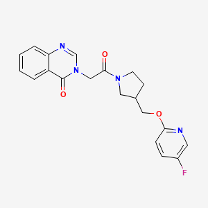 3-[2-(3-{[(5-fluoropyridin-2-yl)oxy]methyl}pyrrolidin-1-yl)-2-oxoethyl]-3,4-dihydroquinazolin-4-one