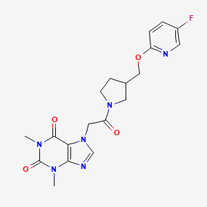 7-[2-(3-{[(5-fluoropyridin-2-yl)oxy]methyl}pyrrolidin-1-yl)-2-oxoethyl]-1,3-dimethyl-2,3,6,7-tetrahydro-1H-purine-2,6-dione