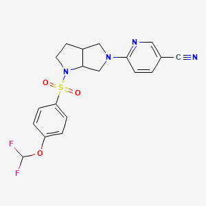 6-{1-[4-(difluoromethoxy)benzenesulfonyl]-octahydropyrrolo[2,3-c]pyrrol-5-yl}pyridine-3-carbonitrile