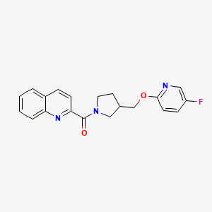 2-(3-{[(5-fluoropyridin-2-yl)oxy]methyl}pyrrolidine-1-carbonyl)quinoline