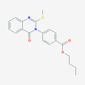 butyl 4-[2-(methylsulfanyl)-4-oxo-3,4-dihydroquinazolin-3-yl]benzoate